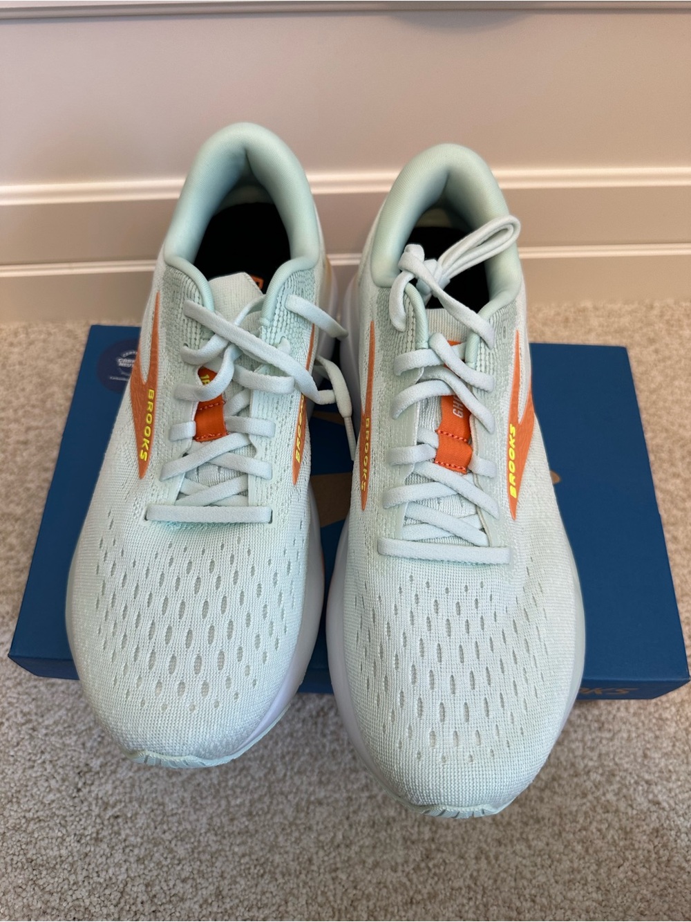BROOKS Women's Ghost 16 Running Shoes in Mint with Peach Accents Size 8.5 NWT - Picture 6 of 7